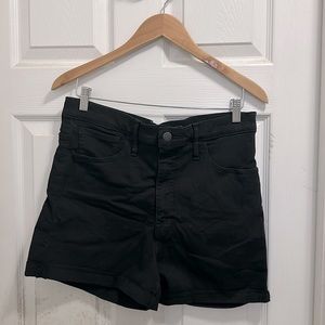 Madewell High Rise Jean Shorts Black Wash Size 31 NWOT